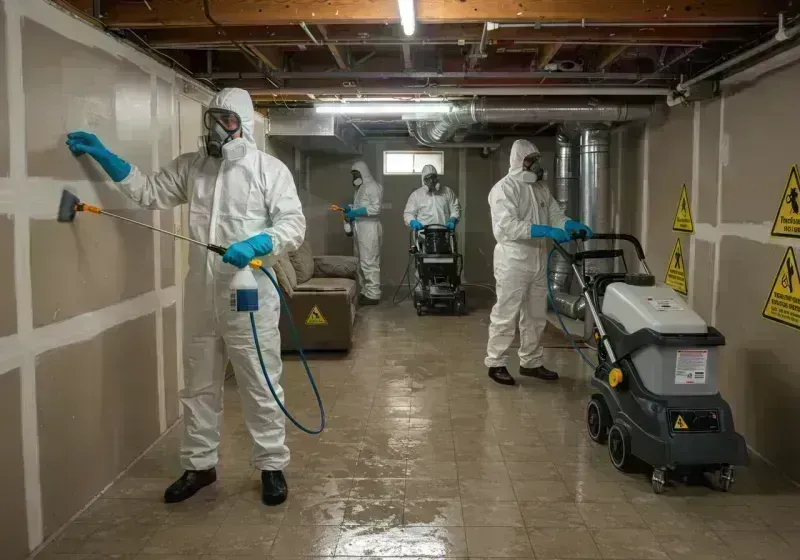 Basement Moisture Removal and Structural Drying process in Dunklin County, MO